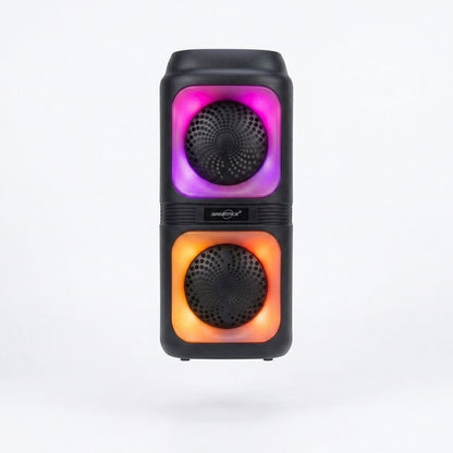 GTS Portable Wireless Bluetooth Karaoke Speaker with Wired Microphone | RGB LED Party Box | FM Radio | USB | TF Card | TWS | Rechargeable Bass Speaker