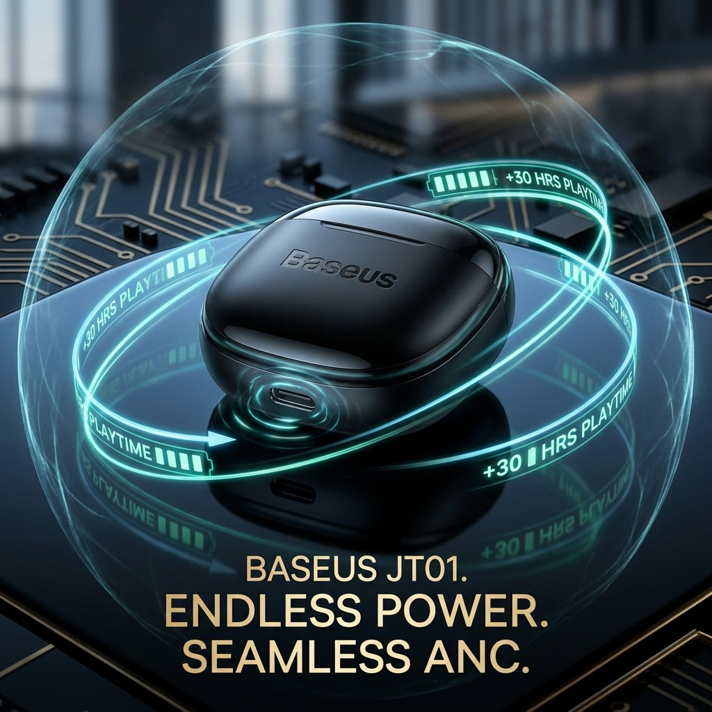 Baseus JT01 ANC Wireless Earbuds Bluetooth 5.2 Noise Cancelling Earphones