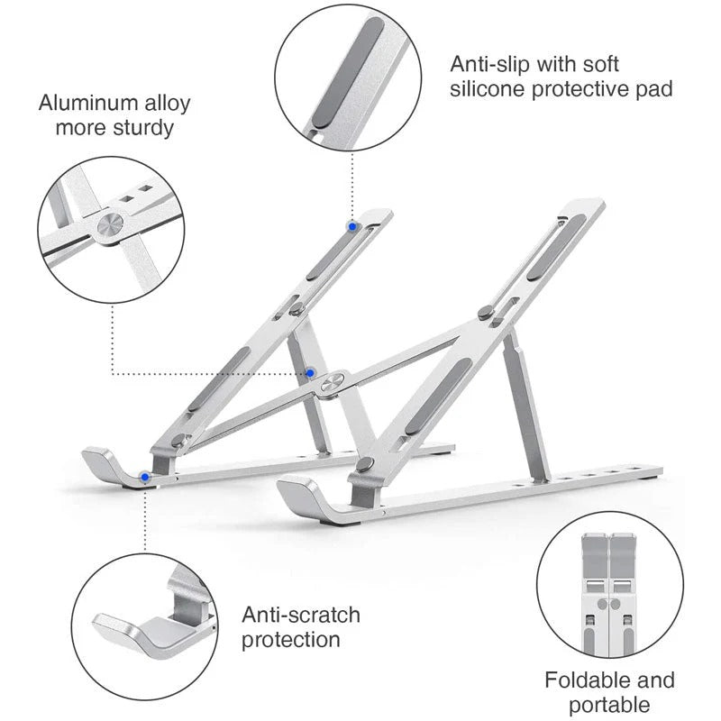 Creative Folding Laptop Stand Adjustable Portable Aluminium Notebook Holder