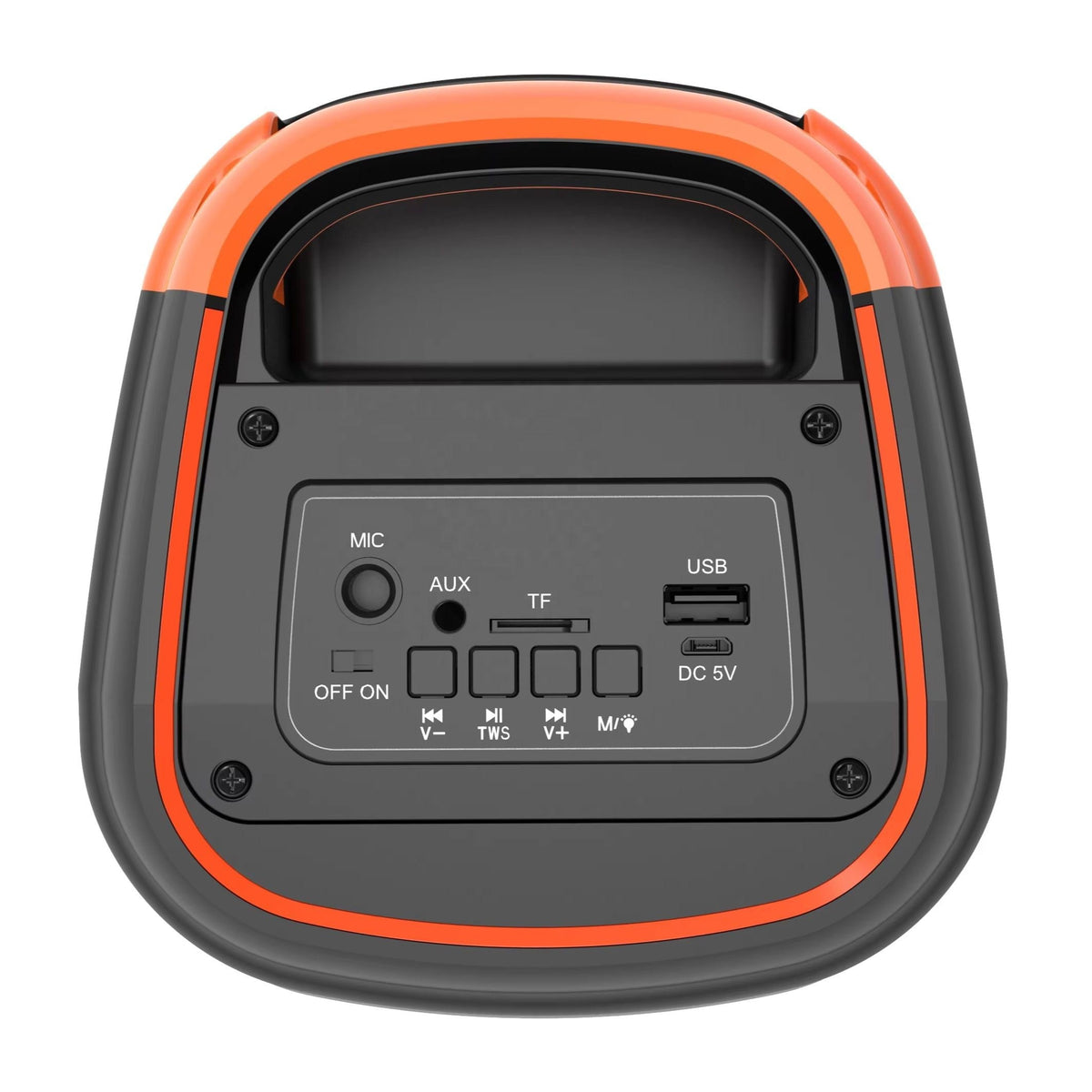 GTS Portable Wireless Bluetooth Karaoke Speaker with Wired Microphone | RGB LED Party Box | FM Radio | USB | TF Card | TWS | Rechargeable Bass Speaker