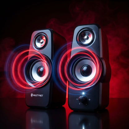 Multynet AC-800 Bluetooth Power Speaker – Slim Design Heavy Bass Computer & TV Speakers For LED TV, LCD, Laptop, PC Computer, Smartphones, Tablets