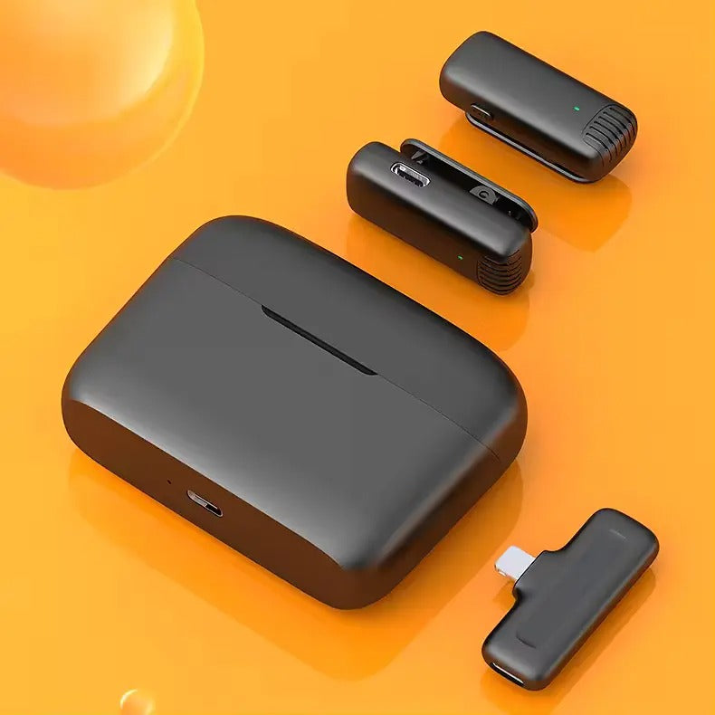 J13 Type-C Dual Wireless Lavalier Microphone with Charging Case Noise Reduction Mic for Vlogging