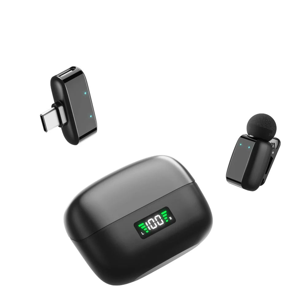 MINI8 RTS Dual Wireless Lavalier Microphone Type-C Noise Cancelling Condenser Mic