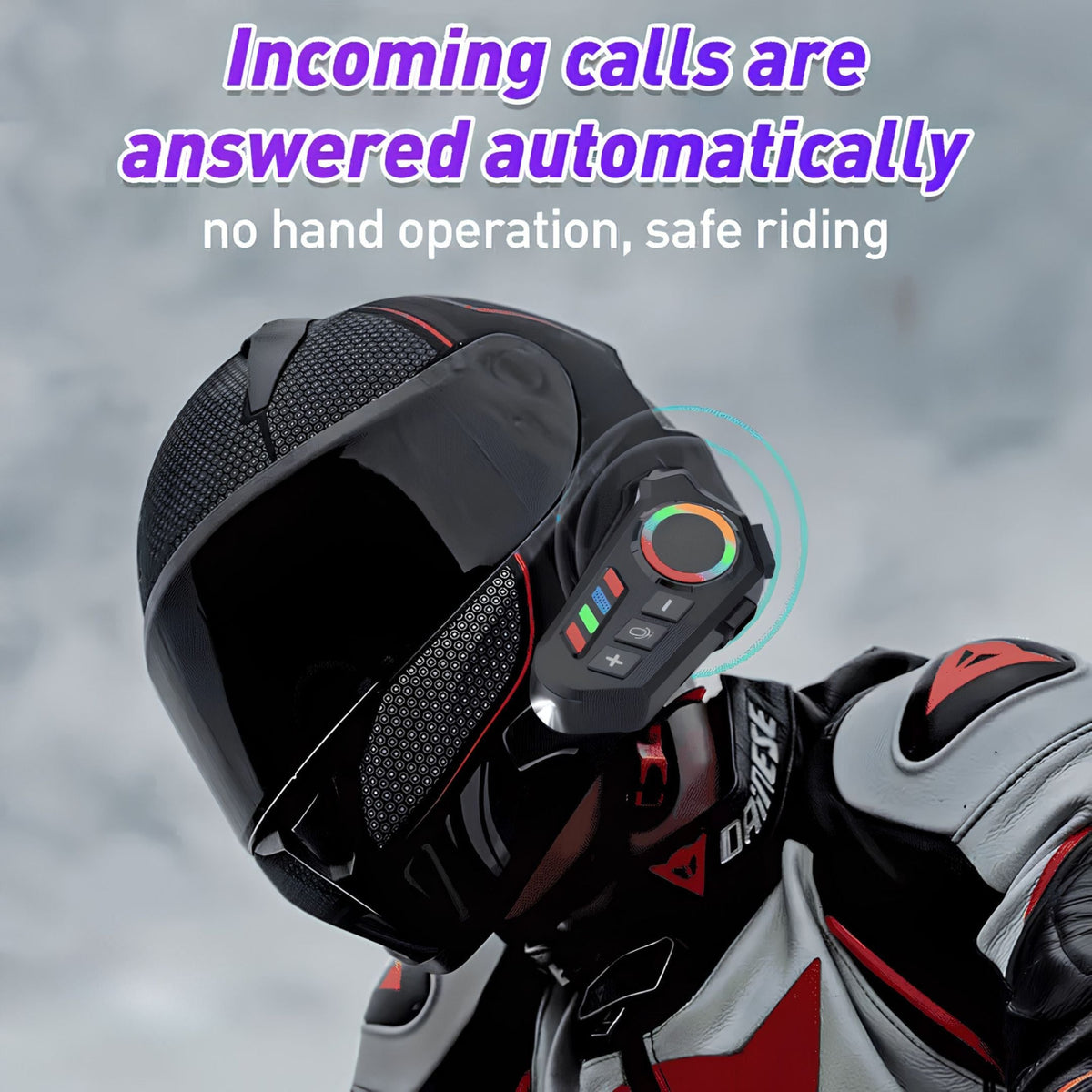 K06 Helmet Bluetooth Earphones Wireless Motorcycle Headset with HD Sound & Hands-Free Calling