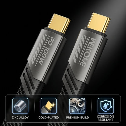 WEKOME PD 100W Braided USB-C to USB-C Fast Charging Cable