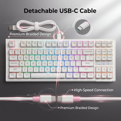 Langyan RGB Mechanical Gaming Keyboard TKL Wired USB-C RGB Backlit Keyboard