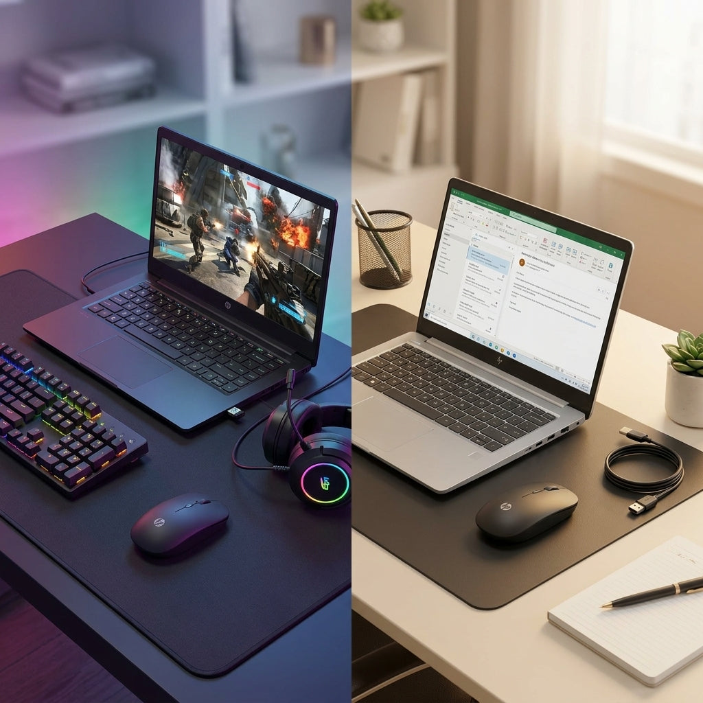 (Anxin) HP W10 Wireless Rechargeable RGB Gaming Mouse+Free Mouse Pad Gift – Silent Click Ultra Slim Adjustable DPI Mouse
