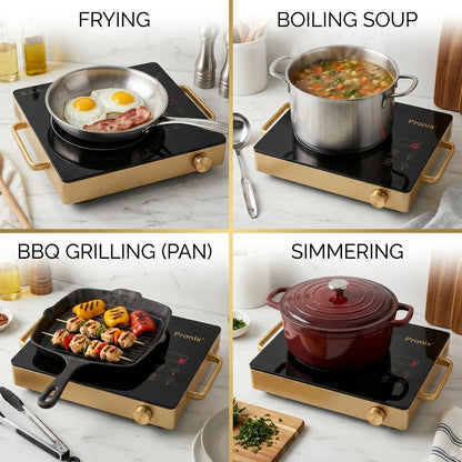 Pronix Ceramic Infrared Hot Plate Cooktop – Digital Electric Stove with Preset Cooking Functions
