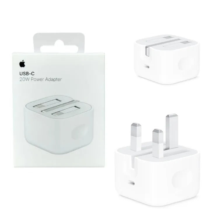 Apple 20W USB-C Power Adapter 3 PIN Fast Wall Charger White for iPhone & iPad