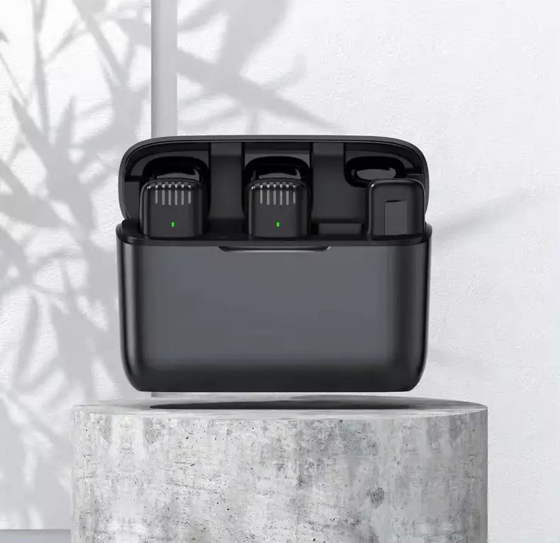 J13 Type-C Dual Wireless Lavalier Microphone with Charging Case Noise Reduction Mic for Vlogging