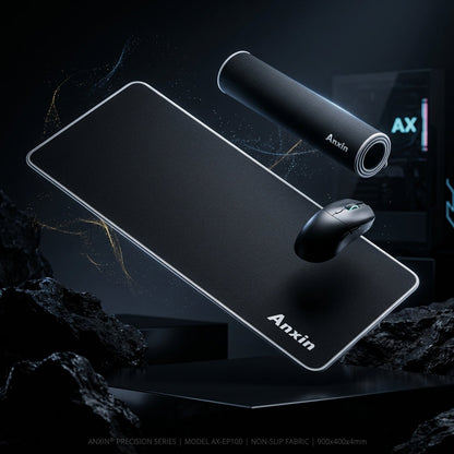 Anxin Extended Gaming Mouse Pad Large Desk Mat with Stitched Edges, Non-Slip, Smooth Surface, Office & Home Setup