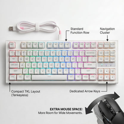 Langyan RGB Mechanical Gaming Keyboard TKL Wired USB-C RGB Backlit Keyboard