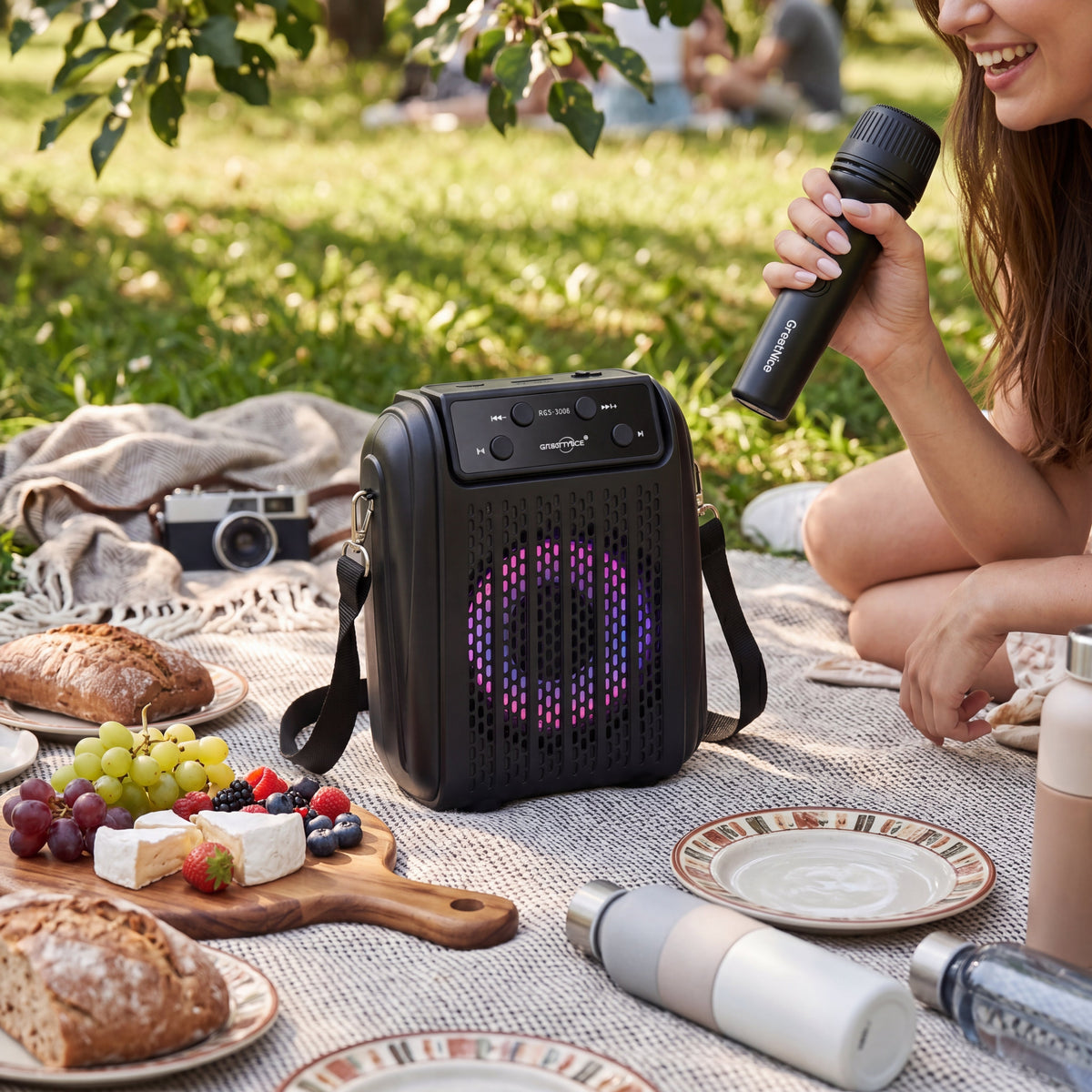 GTS-2005 Portable Wireless Karaoke Speaker with Microphone