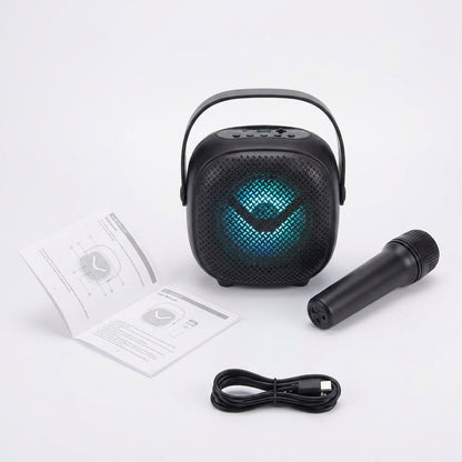 GTS 2008 Wireless Bluetooth Karaoke Speaker with Voice Changer Mic | Portable RGB Party Speaker