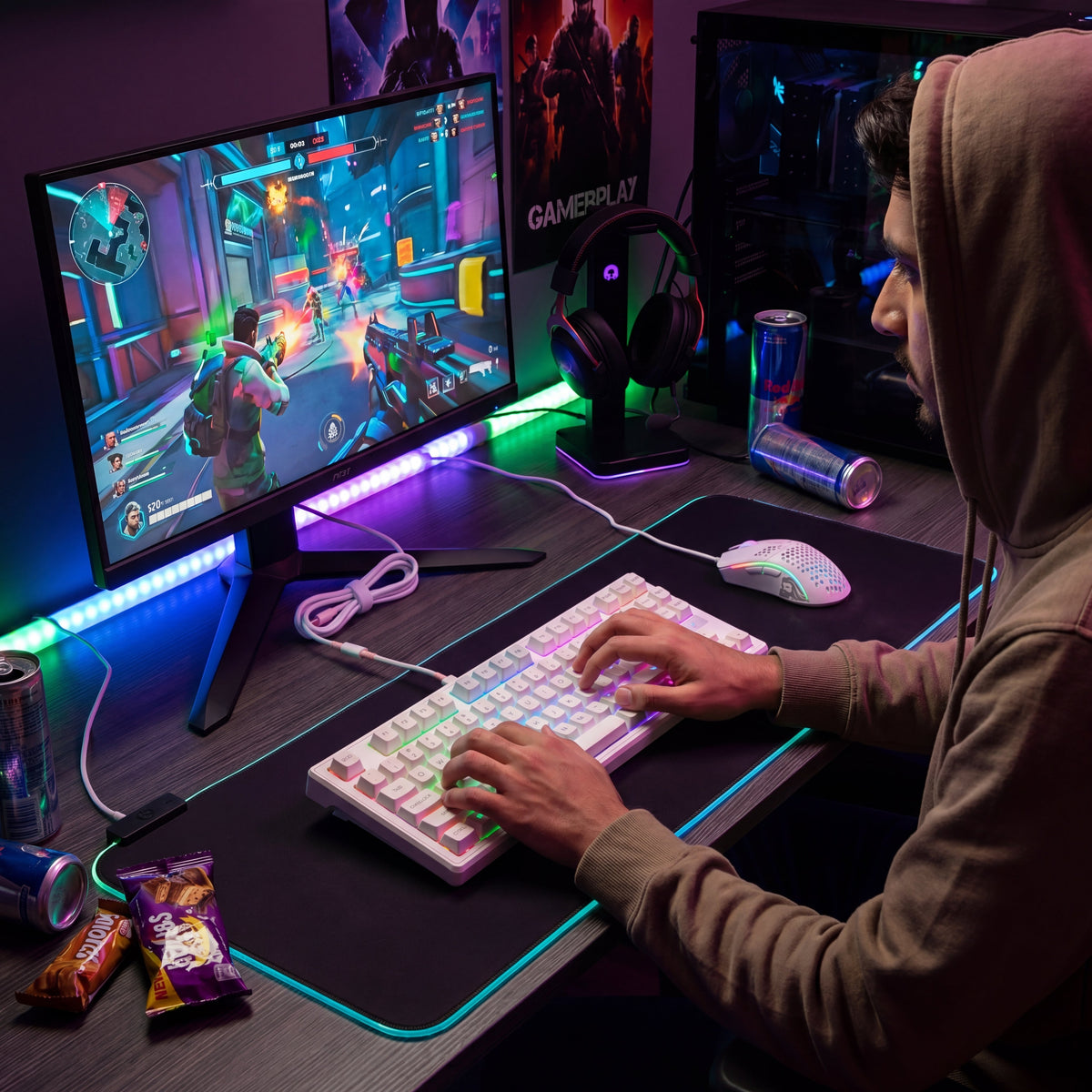 Langyan RGB Mechanical Gaming Keyboard TKL Wired USB-C RGB Backlit Keyboard