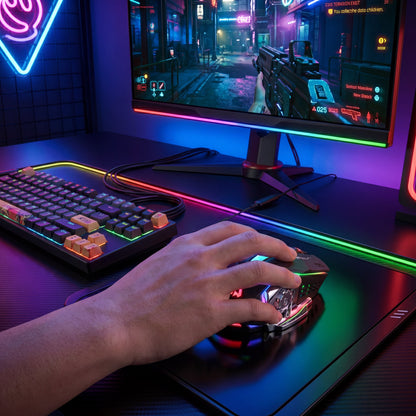 RGB Gaming Mouse V6 Wireless LED Backlit 3200 DPI Ergonomic Gaming Mouse for PC Laptop