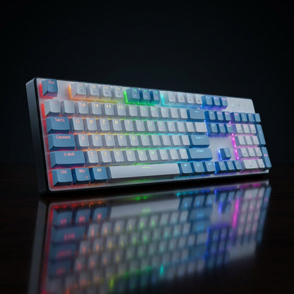 LUMO LM2104 Mechanical Gaming Keyboard RGB Back-lit USB Wired Keyboard for PC & Laptop Gamers