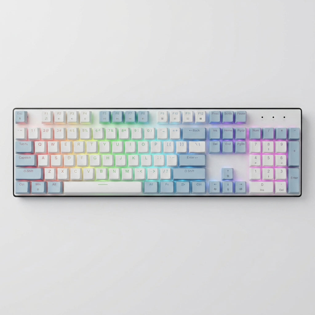 LUMO LM2104 Mechanical Gaming Keyboard RGB Back-lit USB Wired Keyboard for PC & Laptop Gamers