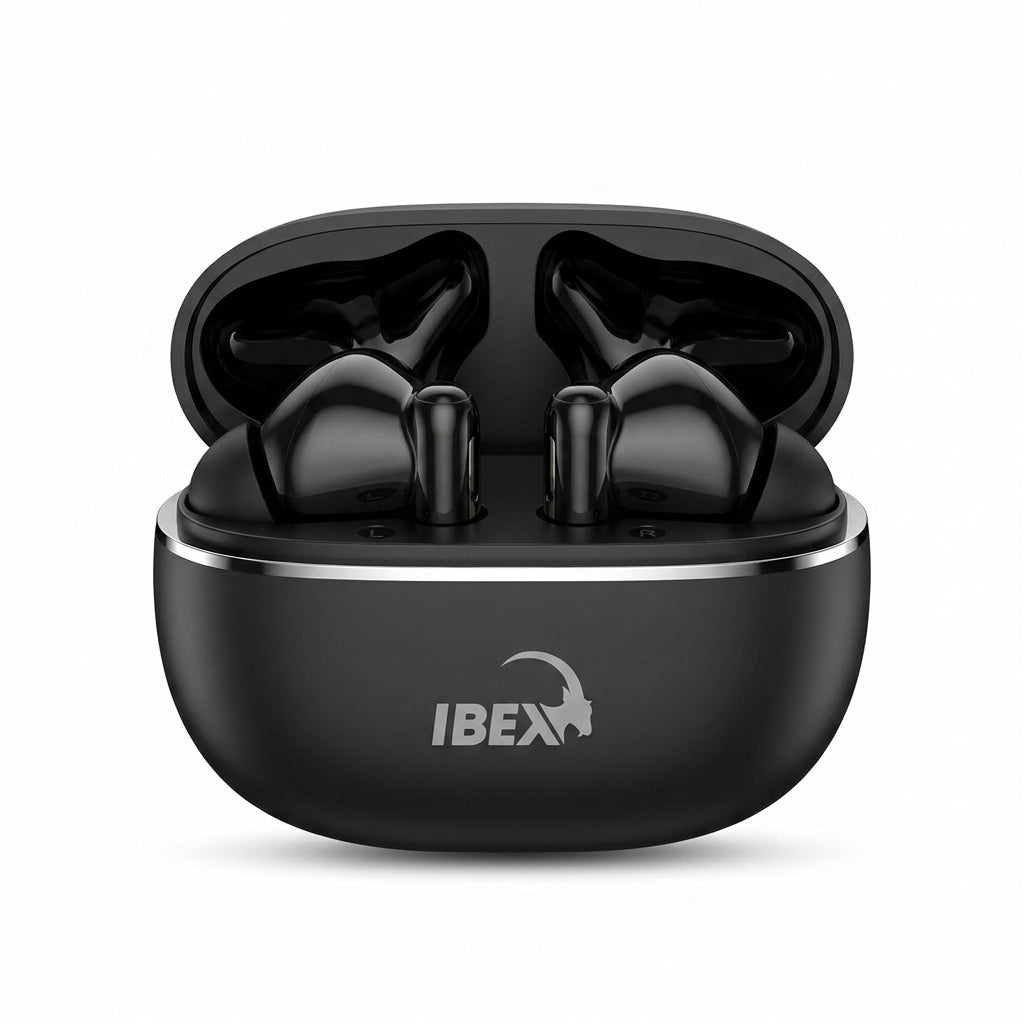 IBEX TWS Wireless Earbuds – Bluetooth In-Ear Earphones with Charging Case