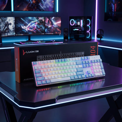 LUMO LM2104 Mechanical Gaming Keyboard RGB Back-lit USB Wired Keyboard for PC & Laptop Gamers